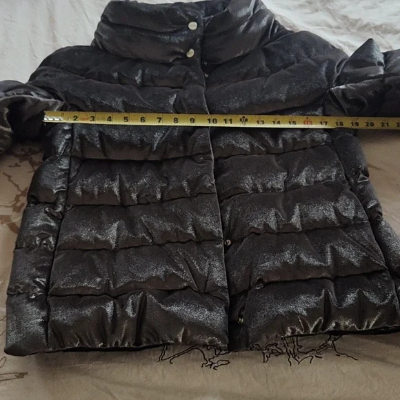 Herno Down/ Feather Fill, Ladies  Shimmering Tan/Silver Puffer Jacket/ Size 40. - Picture 14 of 17